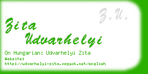 zita udvarhelyi business card